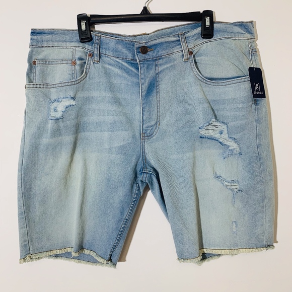 george mens denim shorts